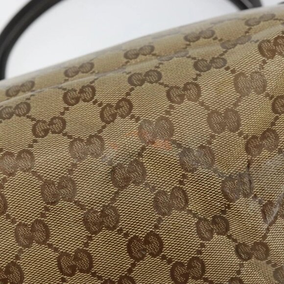GUCCI GG Crystal Tote Bag Coated Canvas Outlet Beige Gold 265695 Auth 146641 - Picture 10 of 16